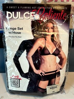 Dulce caliente fringe Lingerie Set with hose